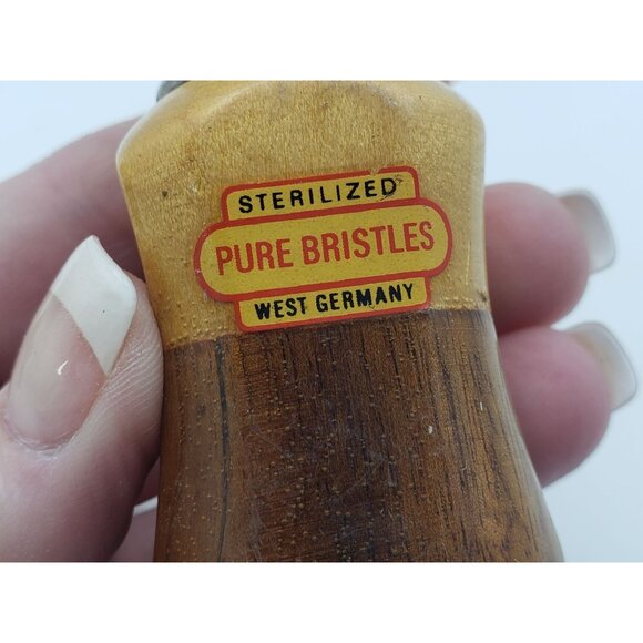 Shaving Brush Wood Handle Badger Bristles Made In West Germany Vintage - Picture 3 of 5